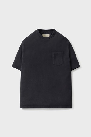 Short Sleeve Comfort Pocket T-shirt (Fine Cotton)_Melange Navy