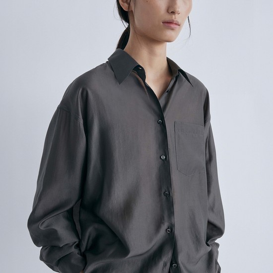 Sheer Shirt_Charcoal