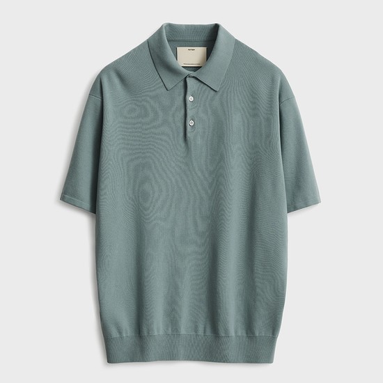 Short Sleeve Comfort Polo Knit_Mint Green