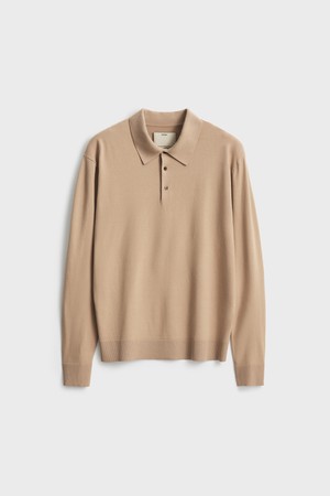 Classic Polo Knit_Sand Beige