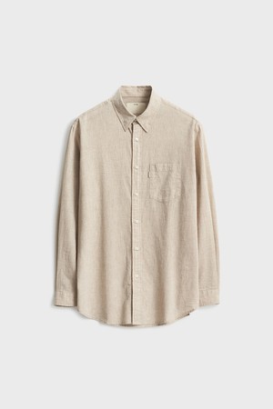 Button Down Shirt_Beige