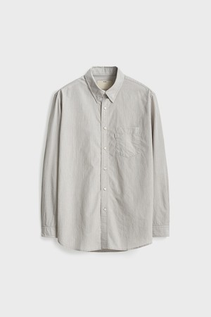 Button Down Shirt_Beige Stripe