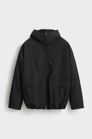 Light Silk Blend Hooded Jumper_Black