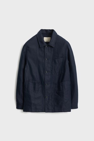 Linen Work Jacket_Dark Navy
