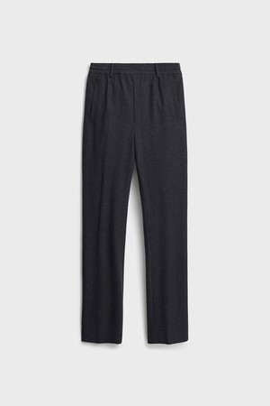 Wool Jersey Banding Pants_Charcoal