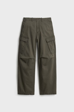 Garment Washed Cargo Pants_Khaki