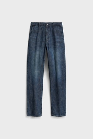 One Washed Straight Fit Denim (New)_Mid Indigo