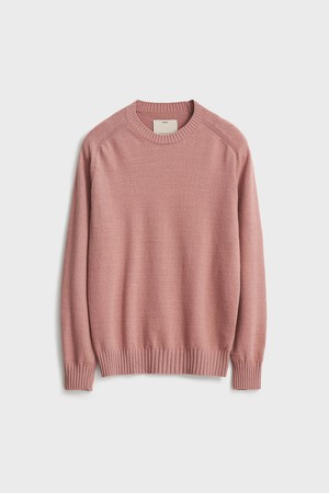Comfort Crewneck Knit (Cotton)_Dusty Pink