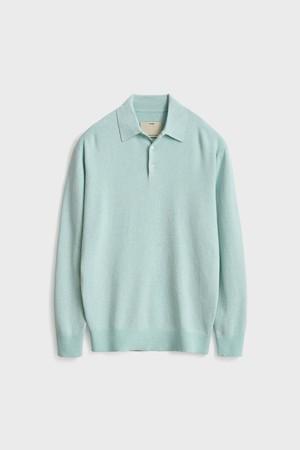Comfort Polo Knit_Sax Blue