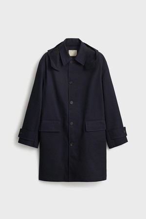 Bonded Cotton Hooded Car Coat_Dark Navy