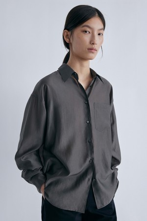 Sheer Shirt_Charcoal