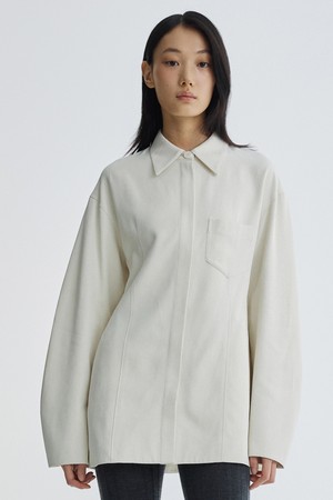 Light Open Collar Jacket_Ivory
