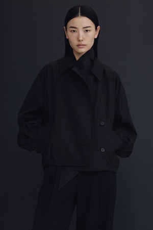 Cotton Oversized Blouson_Black