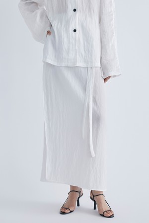 Crinkled Skirt_White