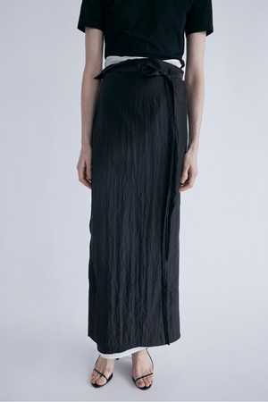Crinkled Skirt_Black