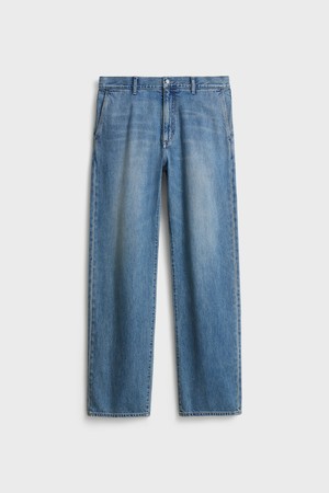 One Washed Straight Fit Denim (Light)_Mid Blue