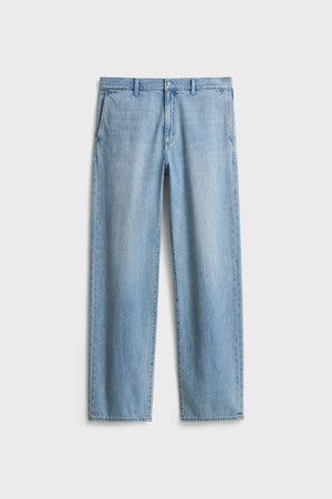 One Washed Straight Fit Denim (Light)_Light Blue