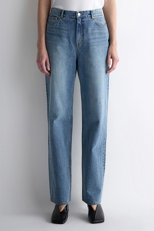 Straight Denim Pants_Mid Blue2