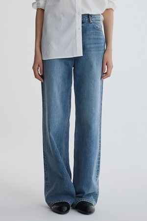 Semi Wide Denim Pants_Mid Blue2
