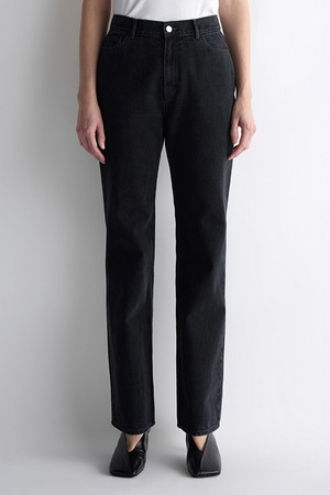 Semi Boot Cut Denim Pants_Blue Black