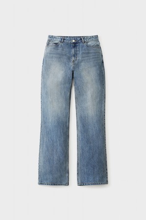 Semi Boot Cut Denim Pants_Mid Blue