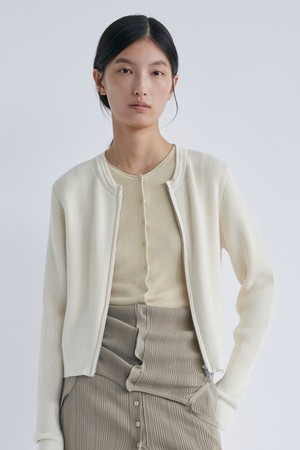 Sleeveless Button Knit Dress_Sand