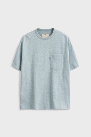 Short Sleeve Comfort Pocket T-shirt_Melange Blue