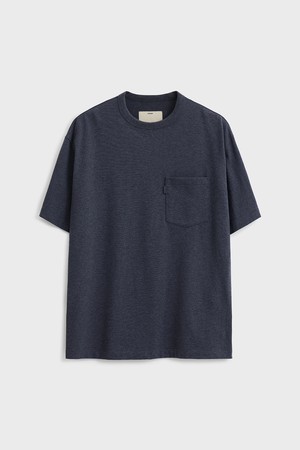 Short Sleeve Comfort Pocket T-shirt_Melange Navy