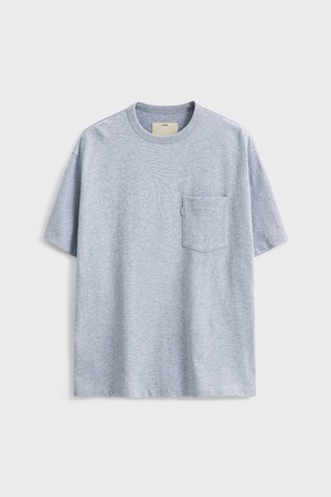 Short Sleeve Comfort Pocket T-shirt_Melange Sax