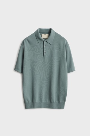 Short Sleeve Comfort Polo Knit_Mint Green