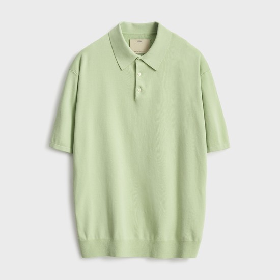 Short Sleeve Comfort Polo Knit_Light Green