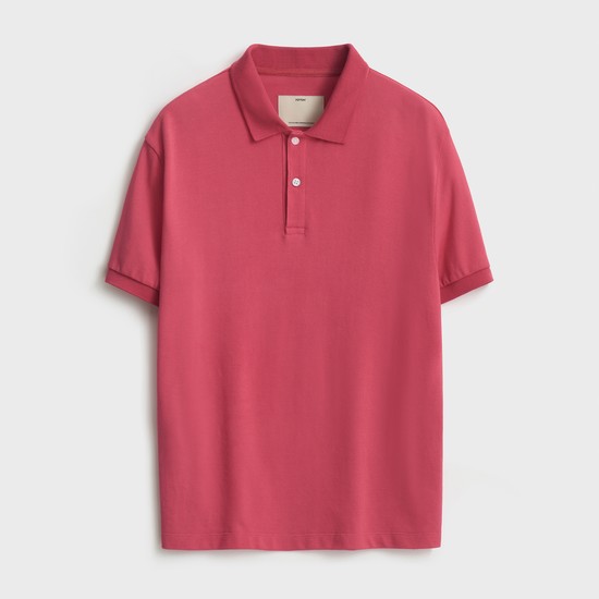 Short Sleeve Classic Pique Polo Shirt_Red