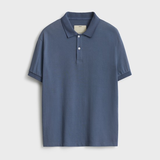 Short Sleeve Classic Pique Polo Shirt_Blue