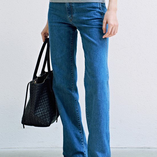 Straight Fit Denim_Mid Blue