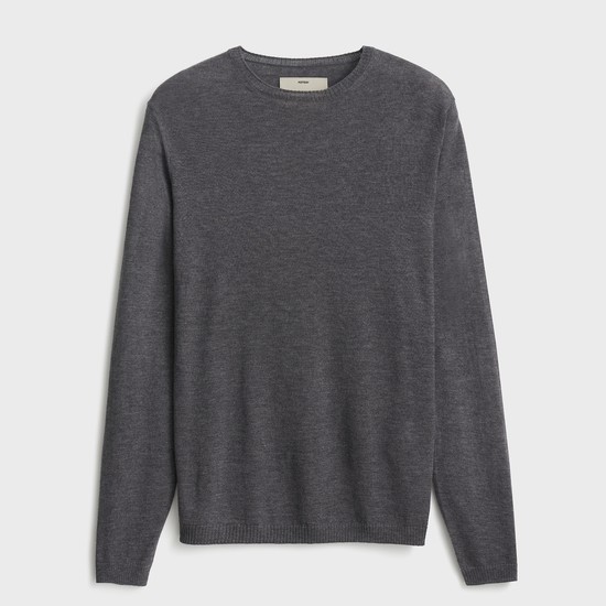 Wool Blended Crewneck Knit_Grey