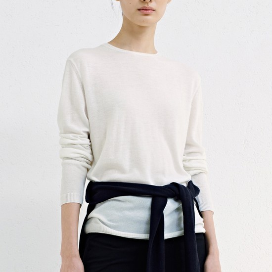Wool Blended Crewneck Knit_Ivory
