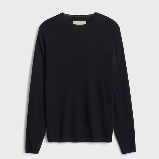 Wool Blended Crewneck Knit_Navy