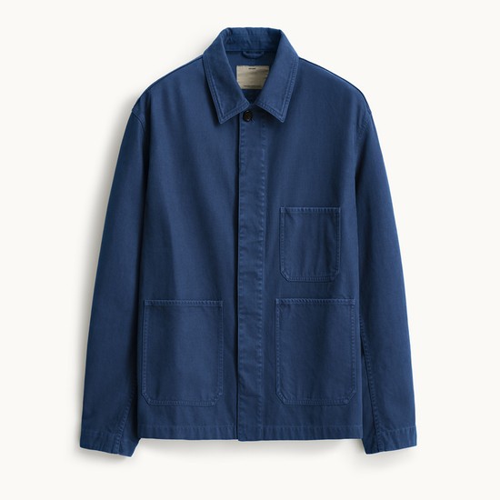 Brushed Cotton Work Jacket_French Blue