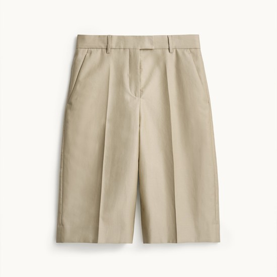 Wide Bermuda Shorts_Light Beige