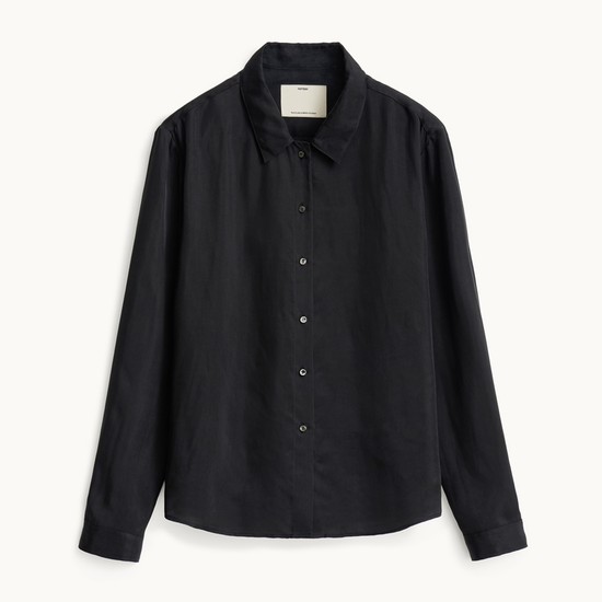 Cupro Fluid Blouse_Black