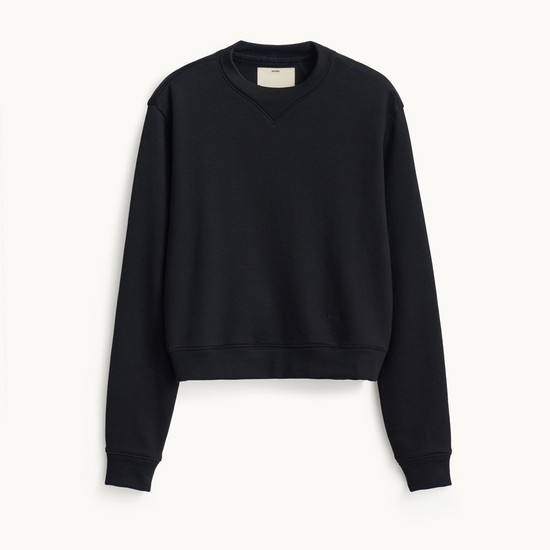 Relaxed Crop Sweat Shirt_Black
