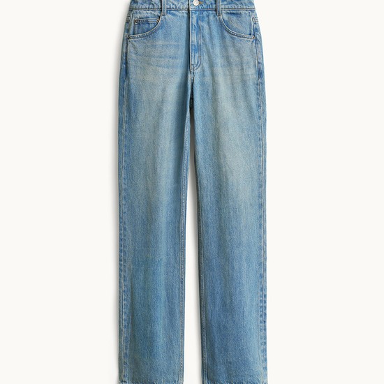 Straight Fit Denim_Mid Blue