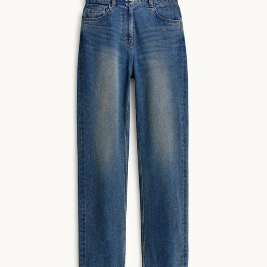 Loosed Barrel Denim Pants_Blue