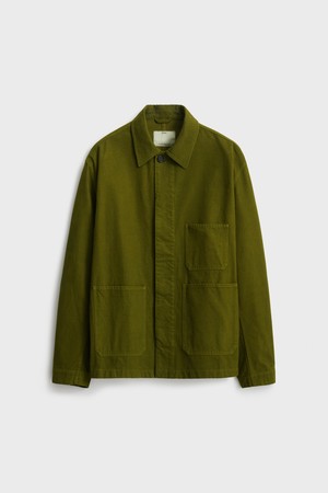 Brushed Cotton Work Jacket_Olive Green