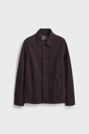 Brushed Cotton Work Jacket_Plum