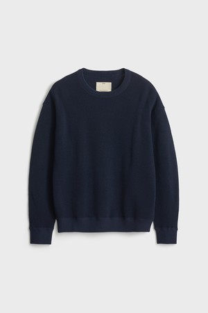 Jacquard Crewneck Knit_Navy