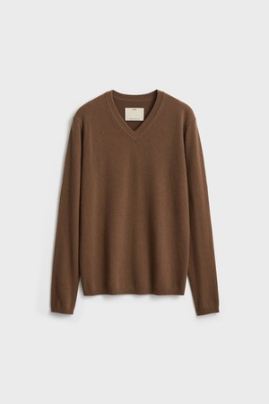 Cashmere V Neck Knit_Camel