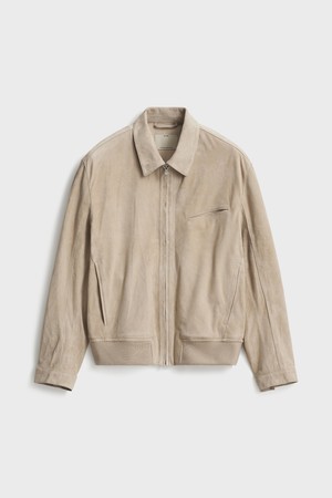 Goatskin Suede Blouson_Beige