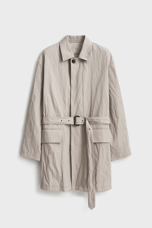 Metalic Cotton Half Coat_Beige