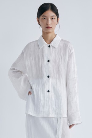 Crinkled Light Jacket_White